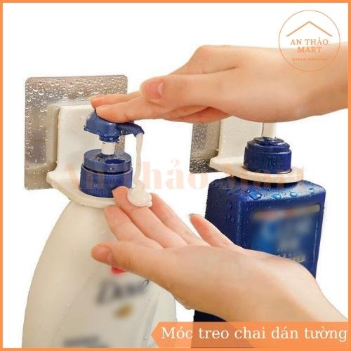 Móc Treo Chai Dán Tường Thông Minh, Giá Treo Chai Dầu Gội Sữa Tắm Siêu Dính
