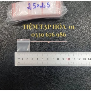 100 túi zip nhỏ 2,5cm x 2,5 cm loại dày giá rẻ, túi zip mini trong, bì zip loại nhỏ, túi nilon có khóa zip