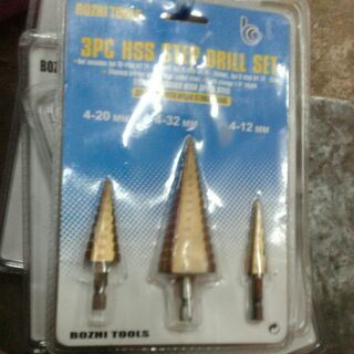 BỘ 3 MŨI KHOAN TẦNG THÁP TITANIUM 4-32mm KHOAN SẮT, TÔN