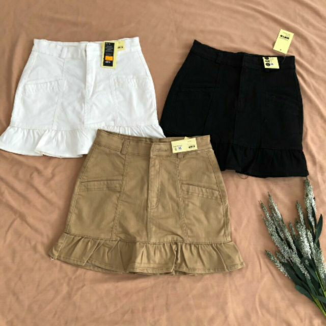 Lenkapas - Chân váy kaki jeans body vạt bèo 3 màu - hình chụp thật | BigBuy360 - bigbuy360.vn