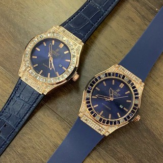 Đồng hồ Nam hublot HBL162 dây silicon xanh độc lạ