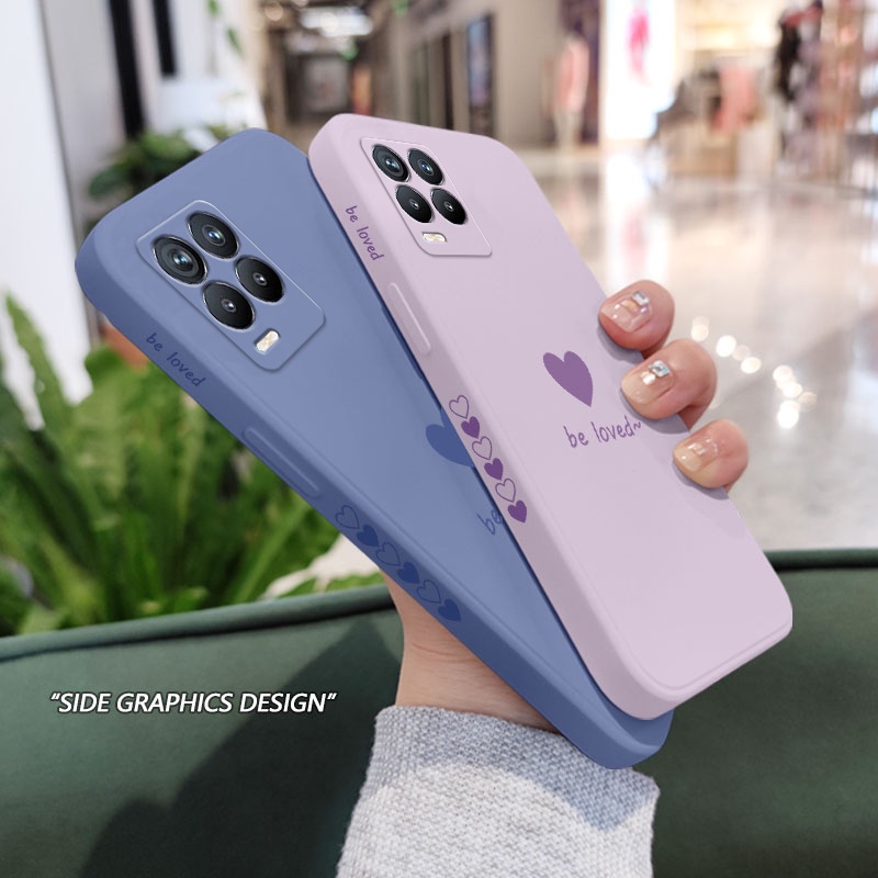 Ốp Điện Thoại Silicone Dẻo In Họa Tiết Trái Tim Đơn Giản Cho Realme 8 8i Pro 4G 5G