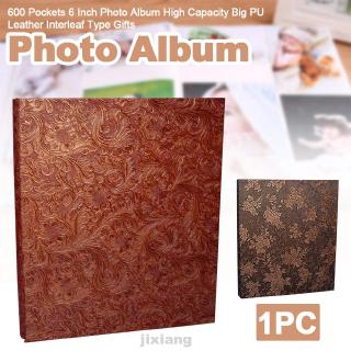 600 Pockets 6 Inch Landscape Commemorative DIY Baby Interleaf Type PU Leather Photo Album