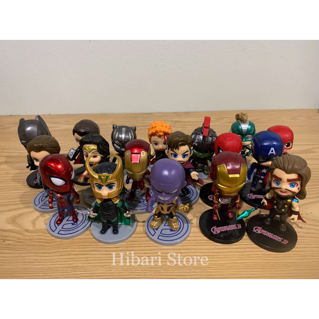 Bộ 6 mô hình nhân vật siêu anh hùng Avenger Và DC Loại I