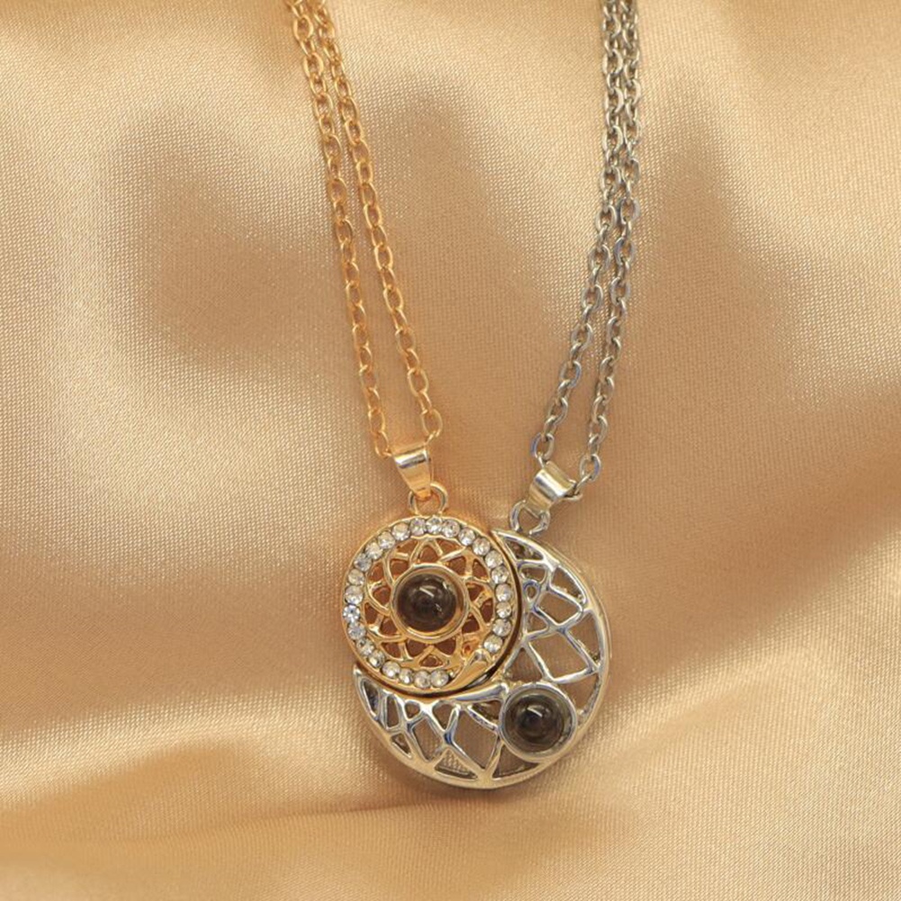 Vòng cổ Mặt Máy Chiếu Bằng Thép Không Gỉ Cho Cặp Đôi