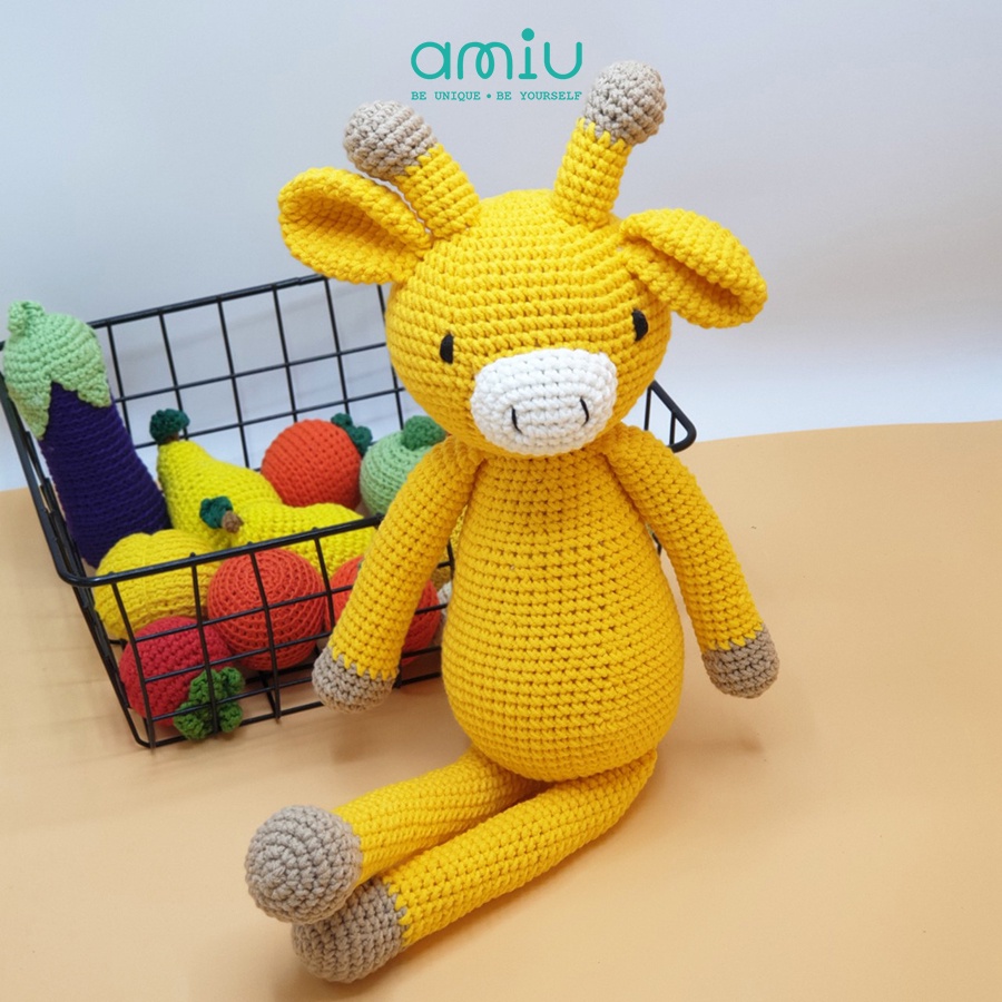 Gấu bông Amigurumi cao cấp Amiu Việt Nam - Hươu Sunny, đồ chơi thú nhồi bông cho bé - SP000284