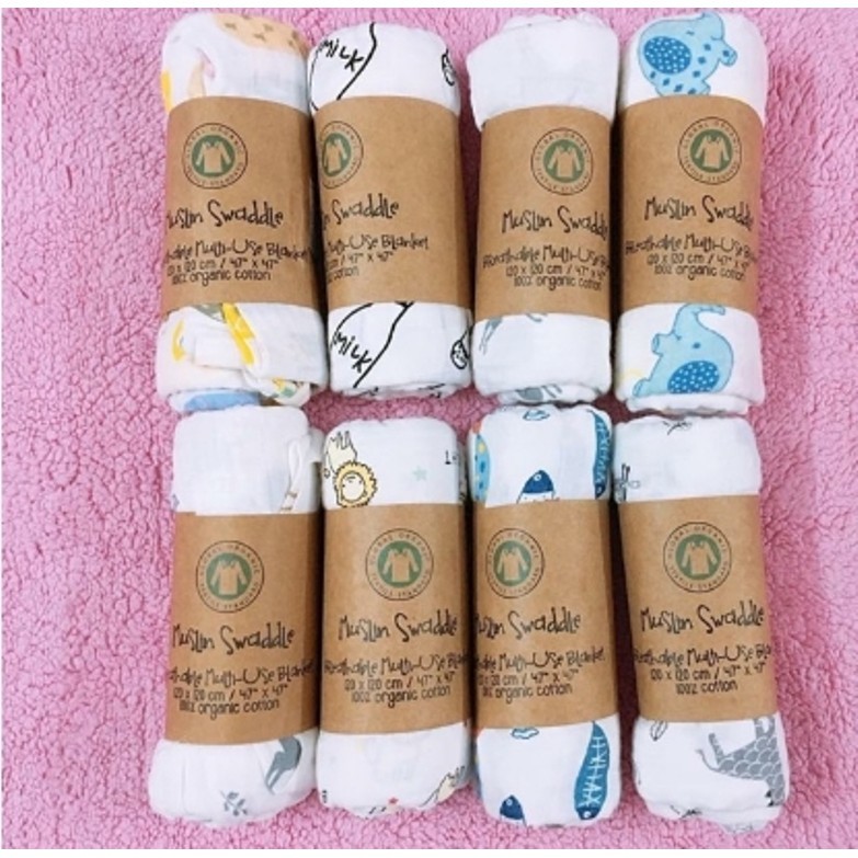 Khăn Muslin Swaddle 100% Organic cotton