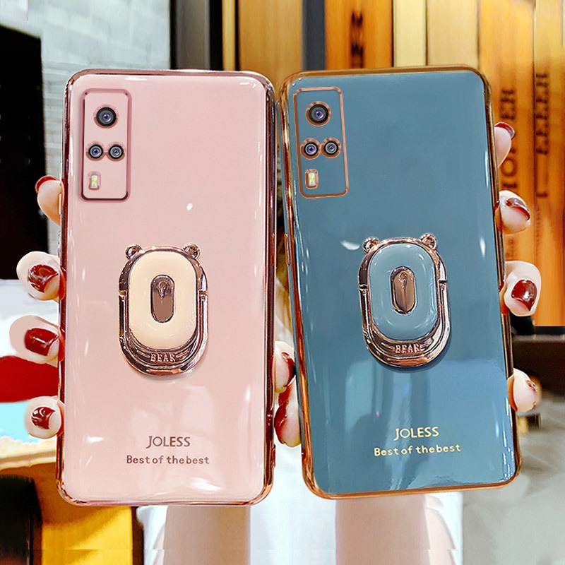 Ốp điện thoại có giá đỡ nữ tính cho Vivo Y51 2020 Y31 2021