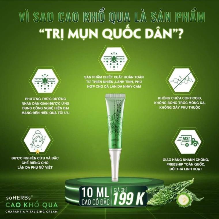 CAO MỤN KHỔ QUA soHERBs 10ML UI