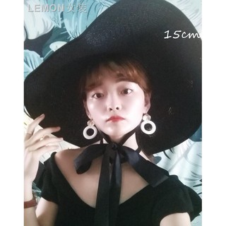 Mũ Rộng Vành Chống Nắng Màu Đen Thời Trang Dành Cho Nữ