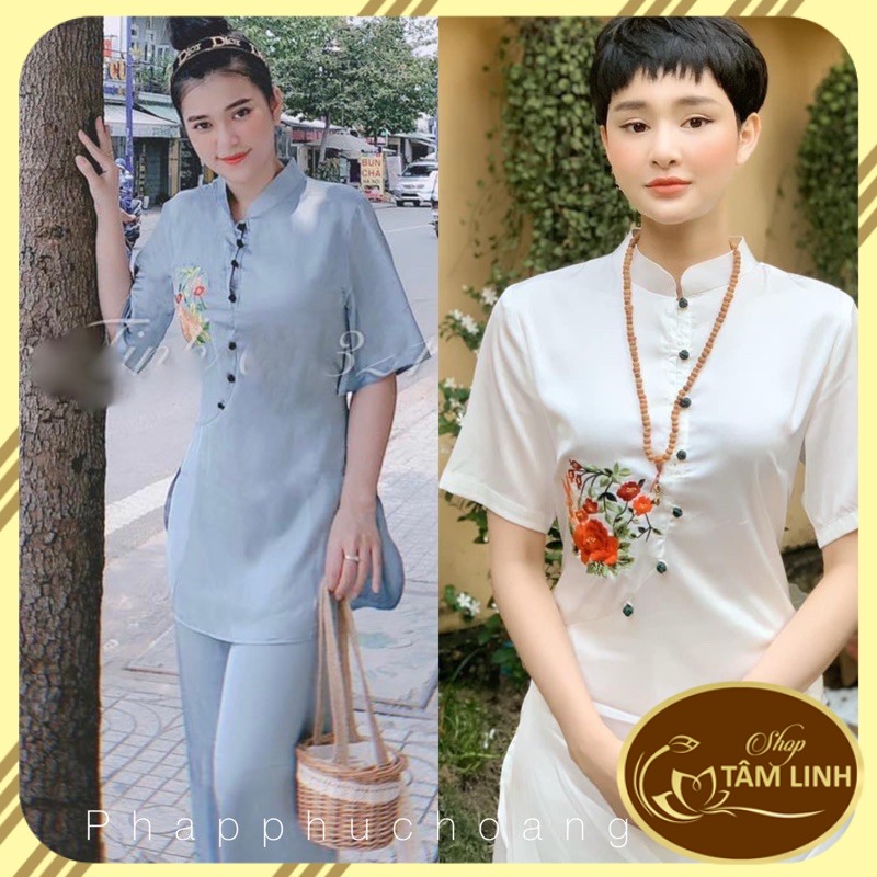 Áo Lam Đi Chùa # SẨM THÊU VẢI LỤA GIÁ RẺ VÔ ĐỊCH