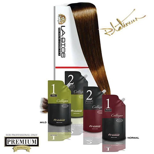 Thuốc duỗi tóc cao cấp Collagen LaBios Nhật Bản siêu bóng mượt 400mlx2