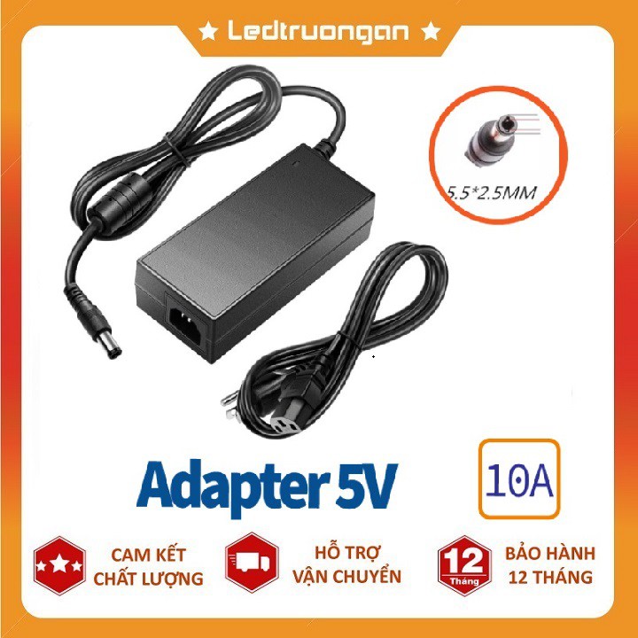 Nguồn 5V 10A adapter cấp nguồn cho led