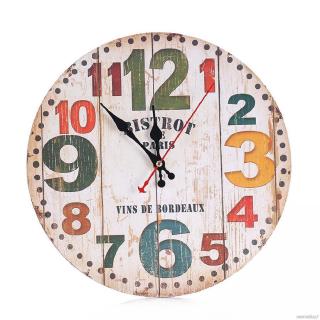 Đồng Hồ Treo Tường Bằng Gỗ Phong Cách Retro