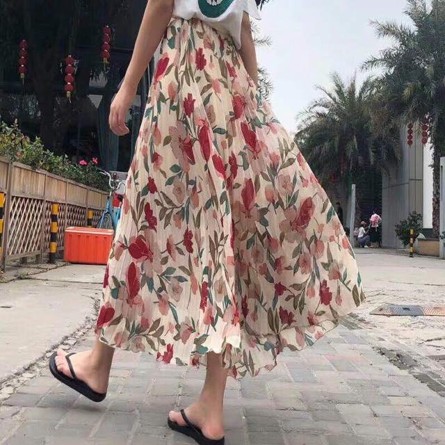 Chân váy xếp ly hoa ( Quảng Châu) | BigBuy360 - bigbuy360.vn