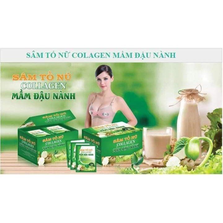 Sâm Tố Nữ Collagen Mầm Đậu Nành-  Giúp Bổ Sung Estrogen, Giúp Nở Ngực, Cân Bằng Nội Tiết Tố, Giảm Thâm, Mờ Nám, | BigBuy360 - bigbuy360.vn