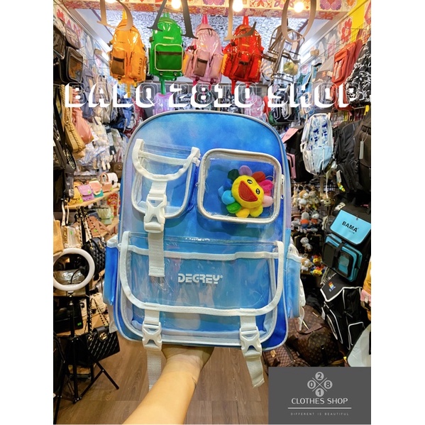 Balo Degrey Violet Backpack 2810 Clothes Shop Balo Đi Học Tím Ulzzang Unisex