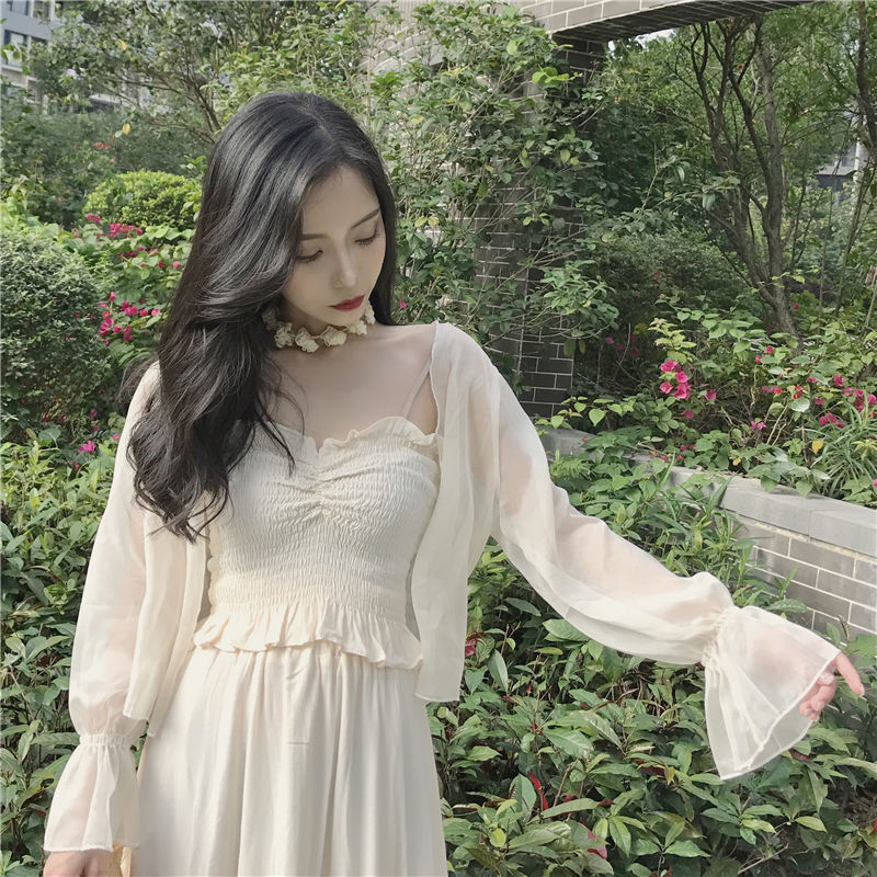 Áo Khoác Cardigan Chiffon Mỏng Dáng Ngắn Chống Nắng Thời Trang Mùa Hè Dành Cho Nữ