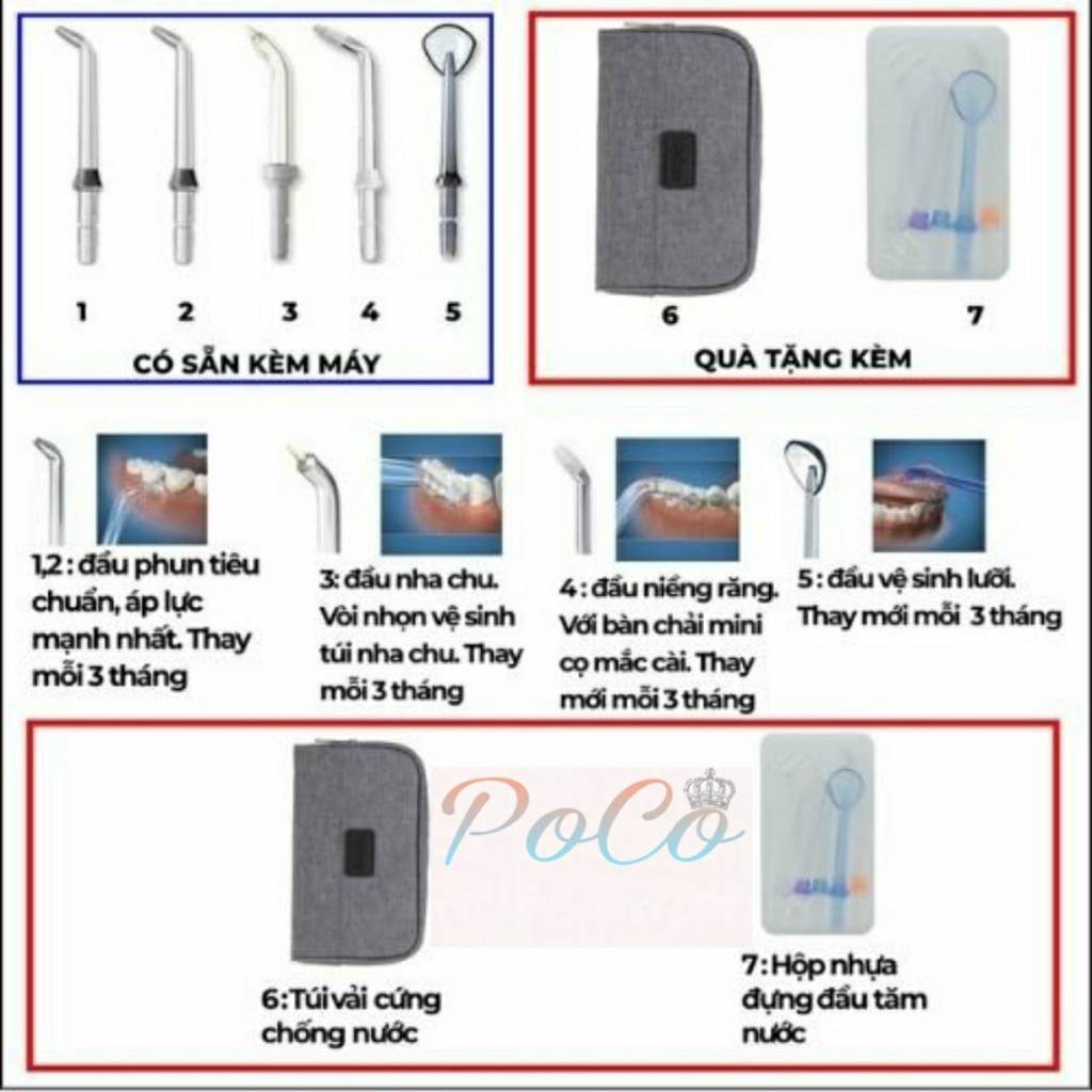 Túi đựng máy tăm nước HF6P