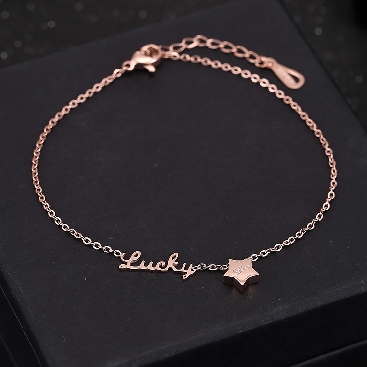 Lắc chân titan lucky may mắn phụ kiện trang sức thời trang ulzzang hàn quốc  namimi