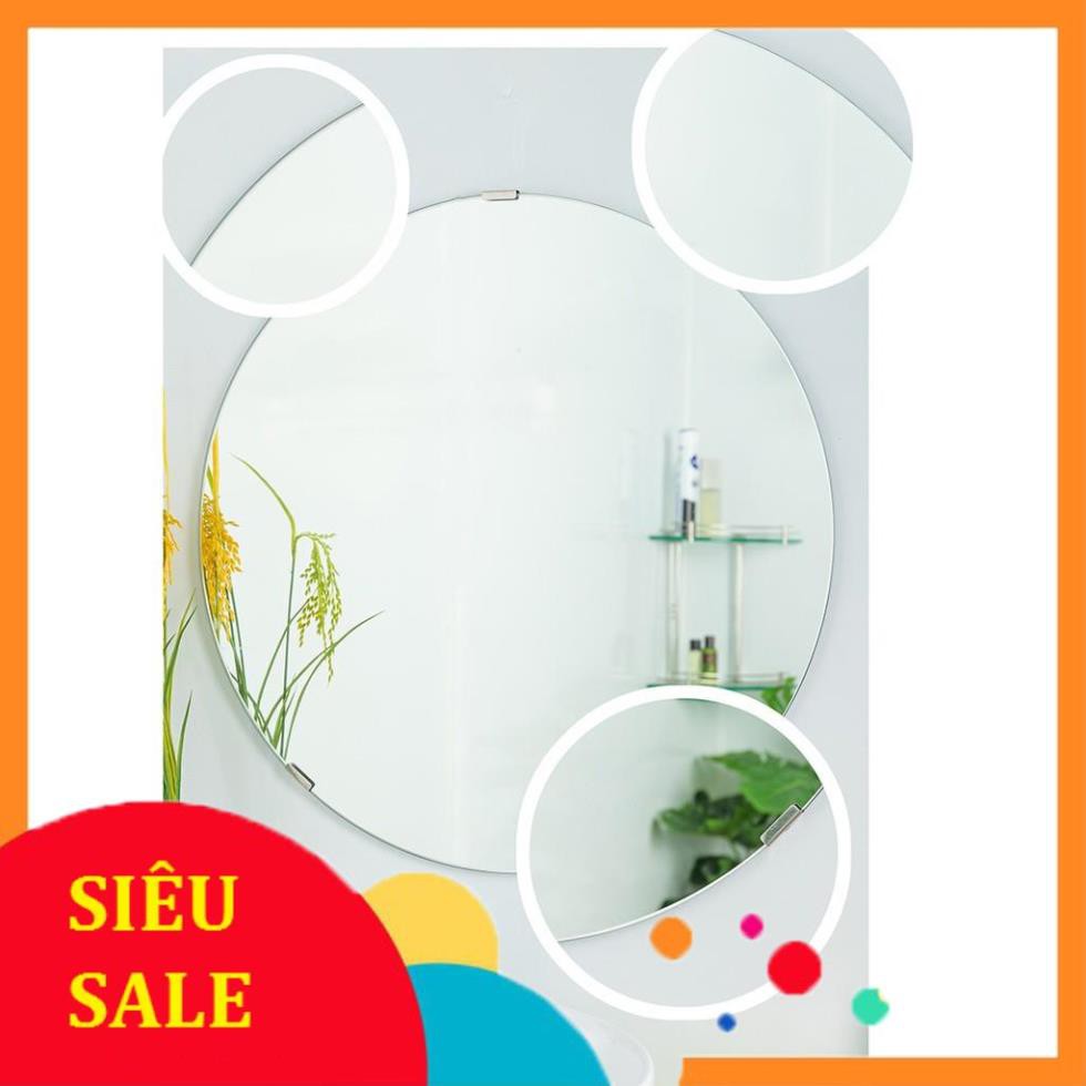 ( giá sỉ ) gương tròn soi nhà tắm bàn trang điểm treo tường kích thước tròn 50cm - guonghoangkim mirror D50