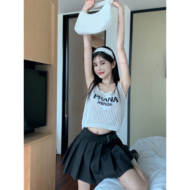 QADCOL  Áo Hai Dây Thời Trang Mùa Hè Phong Cách Hàn Quốc Cho Nữ