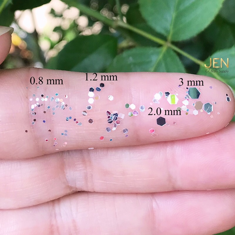 Hũ kim tuyến bạch kim siêu sáng trang trí móng