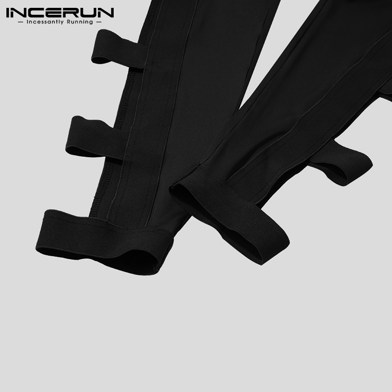 Quần thể thao Incerun lưng thun thoải mái viền cắt hở gợi cảm ngày thường cho nam