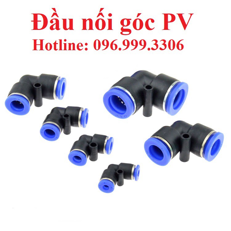 Đầu nối góc vuông PV khí nén, phun sương chịu được áp suất cao đầy đủ kích cỡ giá sỉ