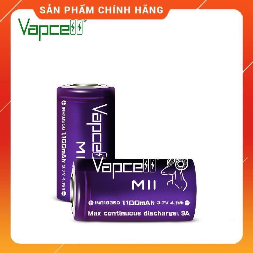 [HÀNG CAP CẤP] PIN SẠC DỰ PHÒNG VAPCELL INR18350 DUNG LƯỢNG 1100MAH DÒNG XẢ 9A