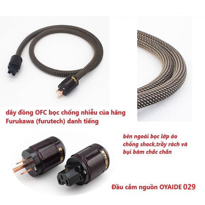 Cáp Nguồn Âm Thanh Audio Hàng Chính Hãng Furukawa 1,5m