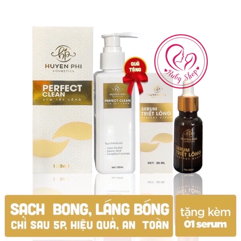 Kem tẩy lông + serum triệt lông Huyền Phi