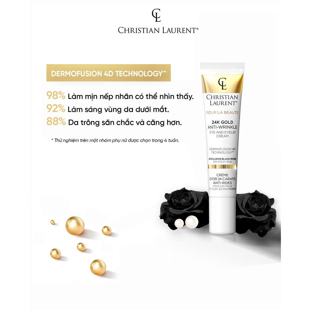 Kem Dưỡng Vùng Mắt CL-Gold CHRISTIAN LAURENT Giúp Giảm Nếp Nhăn, Quầng Thâm Tuýp 20ml