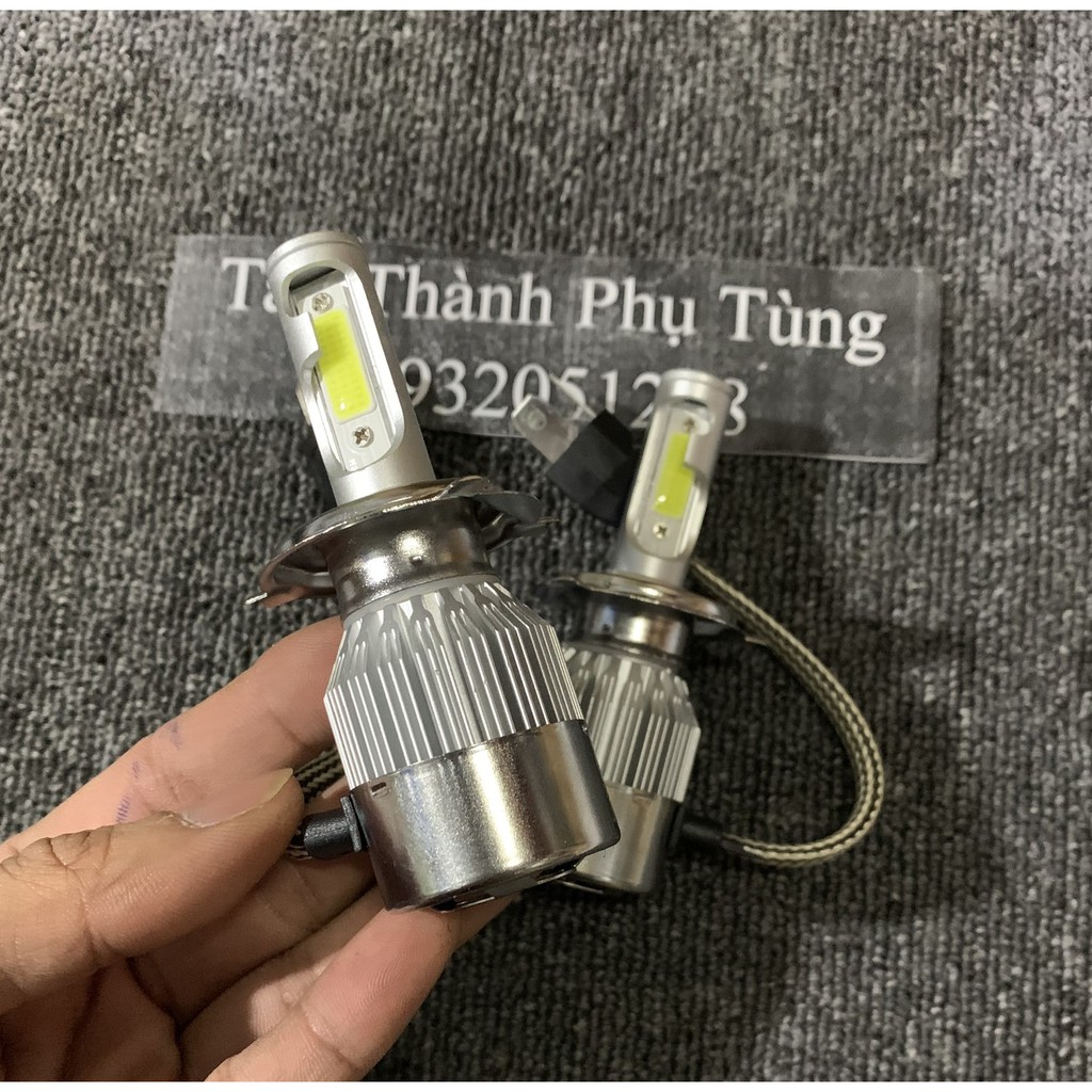 Bộ 2 Đèn pha led C6 36w chân H4 siêu sáng