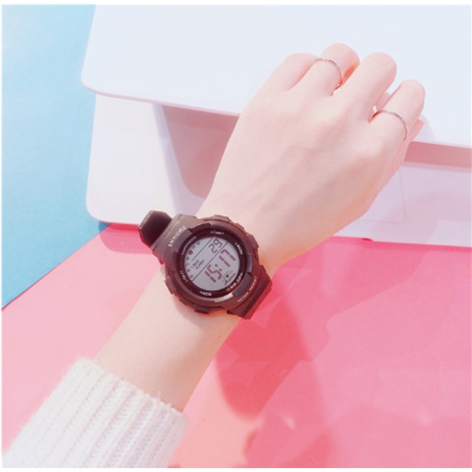 ĐỒNG HỒ THỂ THAO NỮ DÂY CAO SU SHHORS THỂ THAO WEEK ALARM D332