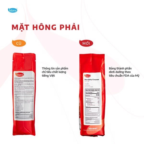 Sữa bột Luave mt35 Indo ( túi 1 kg ) bị béo thơm làm nguyên liệu trà sữa hay làm bánh đều ngon