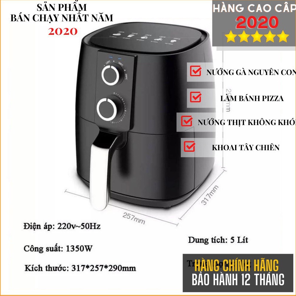 Nồi Chiên Không Dầu Chính Hãng CAMEL , Công Suất 1350W - BẢO HÀNH 12 THÁNG