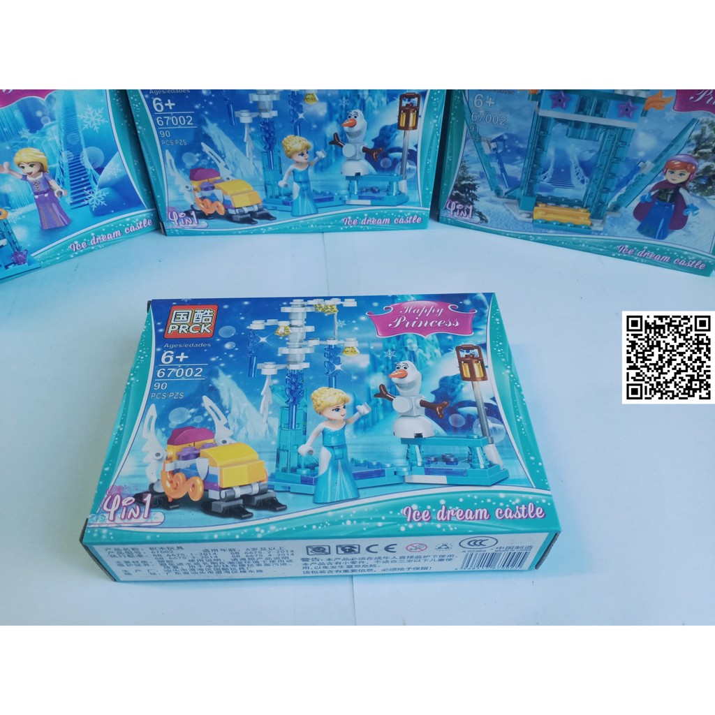 430 Bộ 4 nhân vật LEGO CÔNG CHÚA ELSA NỮ HOÀNG BĂNG GIÁ DISNEY BỘ LẮP RÁP LÂU ĐÀI TUYẾT