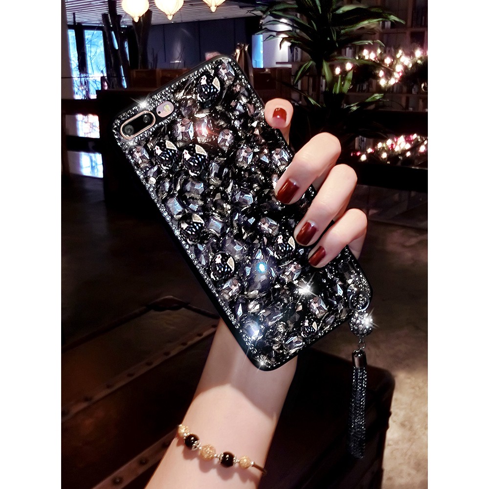 Ốp Điện Thoại Đính Đá Lấp Lánh Kiểu Nhật Hàn Cho Iphone Xs Max