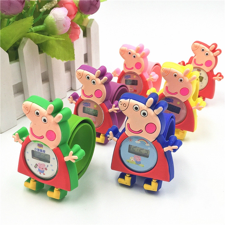 Kids Pig Jam Tangan Wrist Watch Unisex Toys Hàn Quốc Dễ Thương điện Tử Thời Trang Trẻ Em Trẻ Em