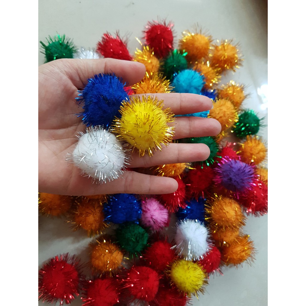 Combo Sỉ 1000 viên Pom pom các size