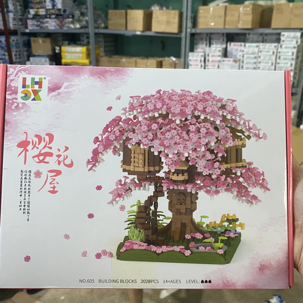 2008 Chi Tiết - Bộ Đồ Chơi Xếp Hình Hoa Mai, Mô Hình Hoa Anh Đào, Đồ Chơi Lắp Ghép Cho Cây Cảnh