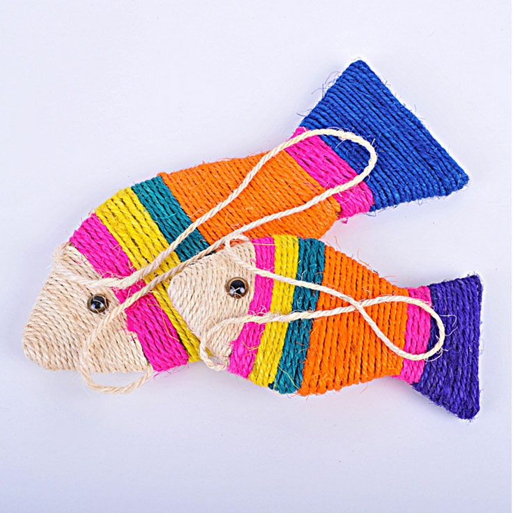 Đồ Chơi Cào Móng Hình Con Cá Cho Mèo (Có Dây Treo) BCM002 MIAOCAT