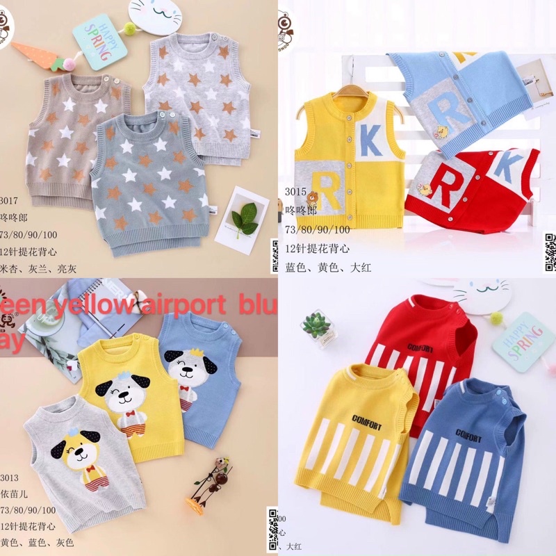 Áo ghile len Quảng Châu cho bé trai, bé gái