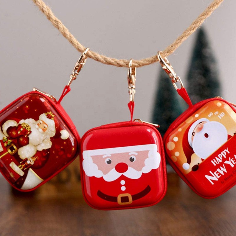 4Pcs Wallet Candy Boxes Christmas Tree Ornaments Hanging Decorations