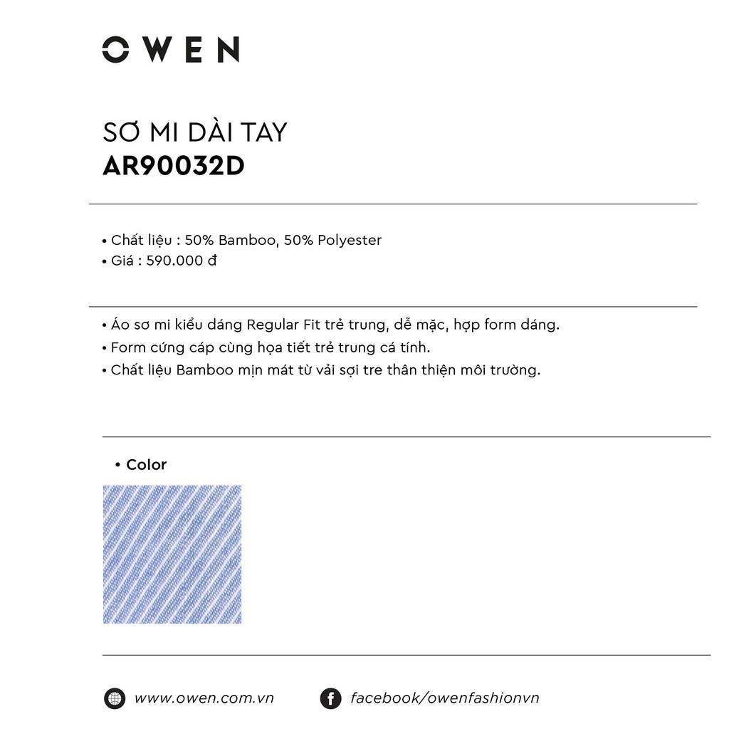 SALE ICD OWEN - Áo sơ mi dài tay OWEN REGULAR FIT 90032 - Áo sơ mi nam dài tay . ⇴ Yono * : new