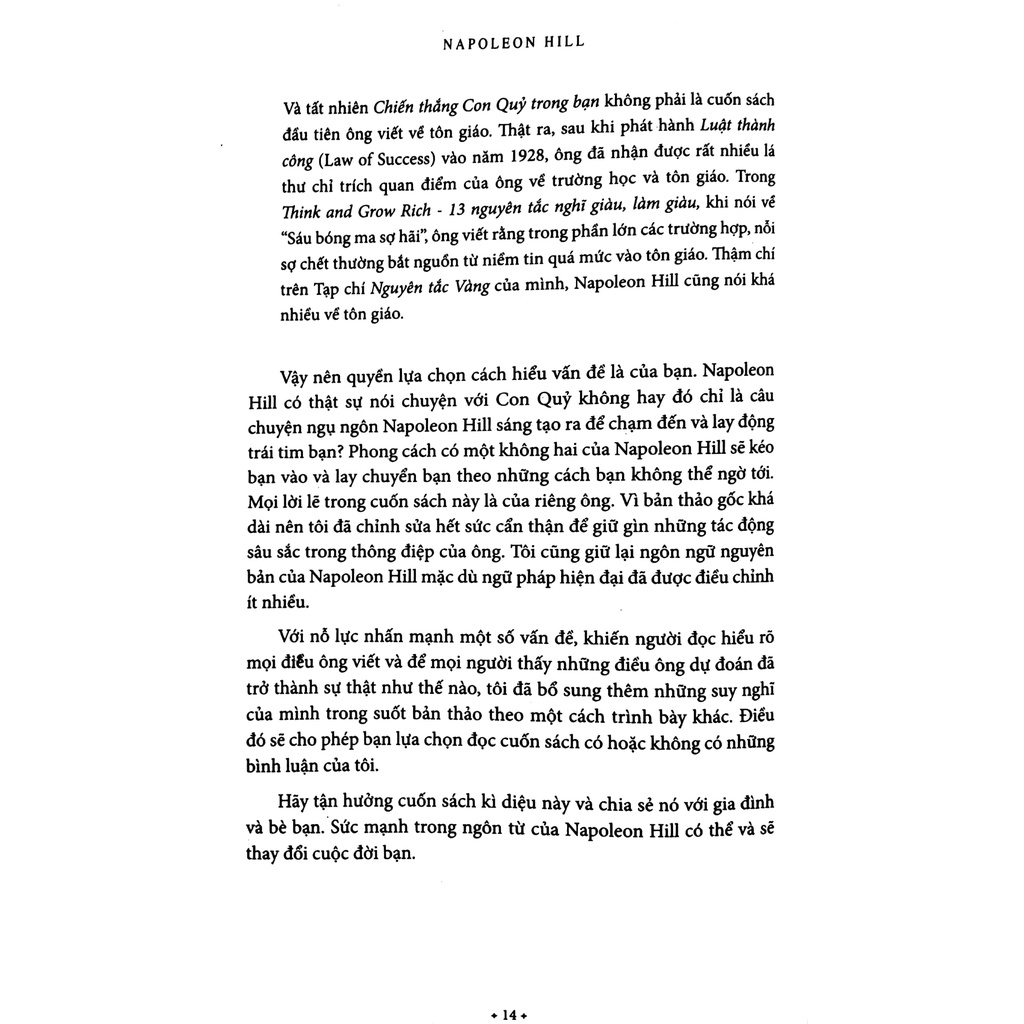 Sách - Chiến Thắng Con Quỷ Trong Bạn - Bí Quyết Tự do Và Thành Công - Napoleon Hill - Thái hà Sach24h