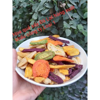 [ Đặc sản Đà Lạt] 1kg hoa quả sấy nguyên cánh 100% tự nhiên nguyên chất
