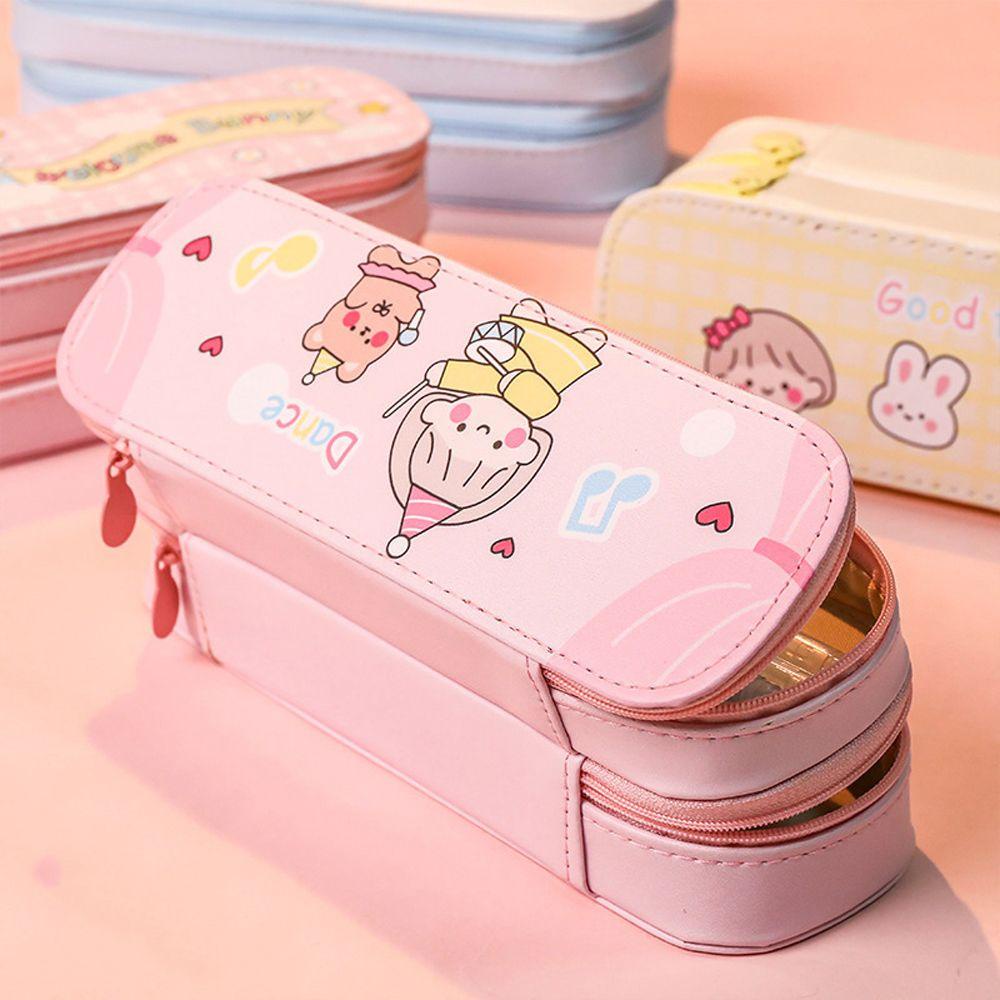 Túi Đựng Bút Chì / Đồ Dùng Học Tập Có Khóa Kéo Sức Chứa Lớn Tiện Dụng