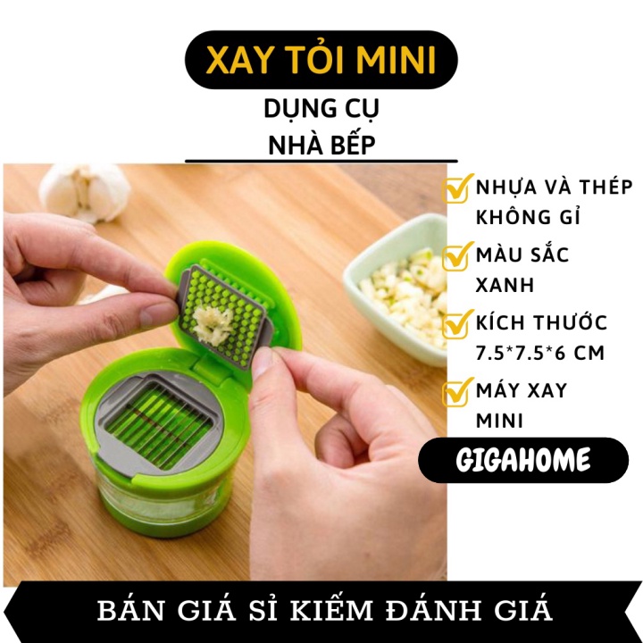 Máy Xay Tỏi GIGAHOME Dụng Cụ Xay, Băm, Nghiền Hành, Tỏi, Ớt Bằng Tay Tiện Lợi 5876